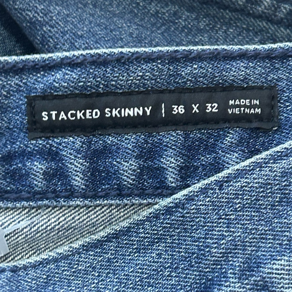 PacSun Jeans Stacked Skinny Mens Size 36 x 32 Blue Slim Fit Comfort Stretch - Picture 6 of 9